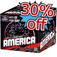 Fireworks - 500G Firework Cakes - Power Series America 500g Fireworks Cake