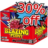 Fireworks - 500G Firework Cakes - Power Series Blazing Peony 500g Fireworks Cake