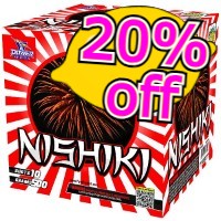Fireworks - 500G Firework Cakes - 20% Off Power Series Nishiki 500g Fireworks Cake