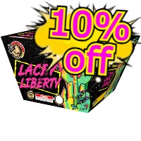 Fireworks - 500G Firework Cakes - 10% Off Lacey Liberty 500g Fireworks Cake