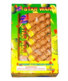 Fireworks - Reloadable Artillery Shells - STAR WAR 5 BREAK SHELLS