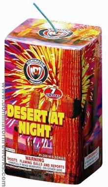Fireworks - 200G Multi-Shot Cake Aerials - Desert at Night 200g Fireworks Cake
