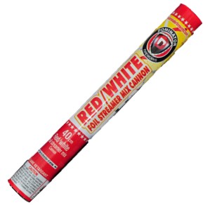 Fireworks - Novelties - 40 CM Confetti Cannon - red/white foil streamer mix