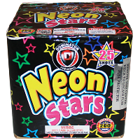 Fireworks - 200G Multi-Shot Cake Aerials - Neon Stars - 200g Fireworks Cake
