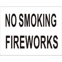 Fireworks - Fireworks Promotional Supplies - Plastic No Smoking Sign