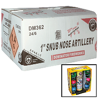 Fireworks - Reloadable Artillery Shells - 1 inch Snub Nose Artillery Wholesale Case 24/6