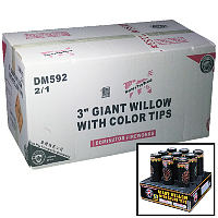 Fireworks - Wholesale Fireworks - 3 inch Giant Willow with Color Tips Wholesale Case 2/1