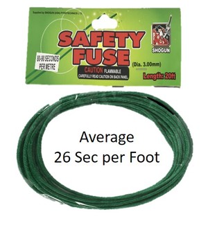 Fireworks - Fuse - Visco Safety Fuse 20 feet 