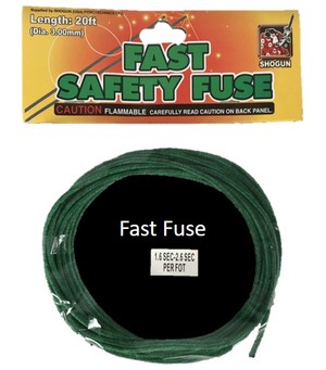 Fireworks - Fuse - Fast Safety Fuse 20 feet 
