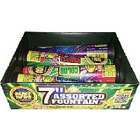 7 inch Assorted Fountain 4 Piece Fireworks For Sale - Fountains Fireworks 