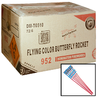 Flying Color Butterfly Wholesale Case 72/6 Fireworks For Sale - Wholesale Fireworks 