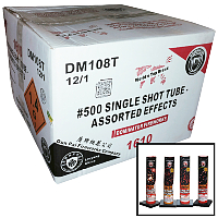#500 Single Shot Tube Assorted Effects Wholesale Case 12/1 Fireworks For Sale - Wholesale Fireworks 