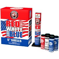 Red White and Blue 5 inch 60g Shells Fireworks For Sale - Reloadable Artillery Shells 
