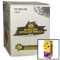 Black Box Artillery Compact Box 6 Shot Wholesale Case 12/6 Fireworks For Sale - Wholesale Fireworks 