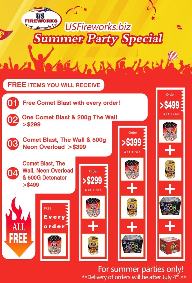 USFireworks.biz Summer Fireworks Special