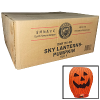 Fireworks - Wholesale Fireworks - Sky Lantern Pumpkin Wholesale Case 50/1