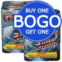 Fireworks - BOGO! Buy One Get One Free Fireworks Special - Buy One Get One Silver Cyclone 200g Fireworks Cake
