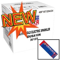 Fireworks - Wholesale Fireworks - USA #10 Gold Electric Sparklers Wholesale Case 432/5