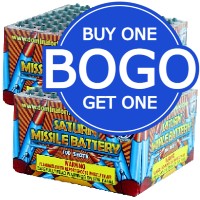 Fireworks - Missiles - Buy One Get One 100 Shot Saturn Missile Battery