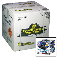 Fireworks - 500g Firework Cakes - Power Series White Out Wholesale Case 8/1
