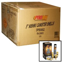 25% Off 5 inch Nishiki Canister Shells 6 Shot Wholesale Case 12/6 Fireworks For Sale - Wholesale Fireworks 