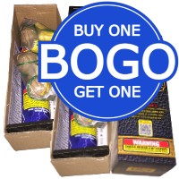 Fireworks - Reloadable Artillery Shells - Buy One Get One Black Box Artillery Shells 6 Shot Reloadable Artillery