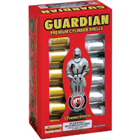 Fireworks - Reloadable Artillery Shells/Mortars Fireworks For Sale- Relodable Kits contain a mortar tube and several shells that are loaded and fired one at a time. - Guardian - 12 shot - Artillery Shells