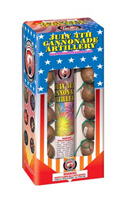 Fireworks - Reloadable Artillery Shells/Mortars Fireworks For Sale- Relodable Kits contain a mortar tube and several shells that are loaded and fired one at a time. - July 4th Cannonade Artillery - Artillery Shells