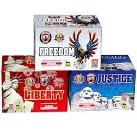 Fireworks - 500g Firework Cakes - Salute to the Red White and Blue 500g Fireworks Cake