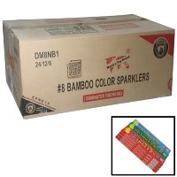 #8 Color Bamboo Sparklers Wholesale Case 288/6 Fireworks For Sale - Wholesale Fireworks 