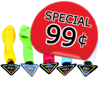Fireworks - 99 Cent Fireworks Special - 99 CENT SPECIAL LED Balloons Assorted Colors 5 Piece