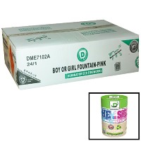 Fireworks - Wholesale Fireworks - Boy or Girl Fountain Pink Wholesale Case 24/1