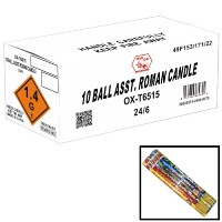 10 Ball Magical Roman Candle Wholesale Case 24/6 Fireworks For Sale - Wholesale Fireworks 