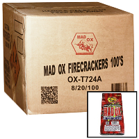 Mad Ox Firecrackers 100s Brick Wholesale Case 8/1 Fireworks For Sale - Wholesale Fireworks 