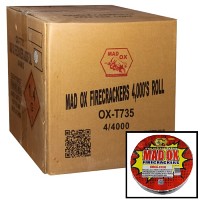 Fireworks - Wholesale Fireworks - Mad Ox Firecrackers 4000s Roll Wholesale Case 4/4000