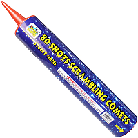The Big Stubby 80 Shots Scrambling Comet Fireworks For Sale - Roman Candles 